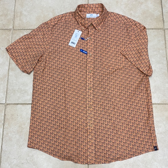 Southern Tide Short Sleeve Button Up Pocket Shirt Mens Size L - Picture 3 of 5